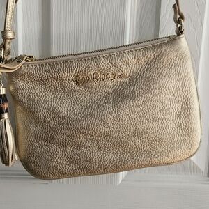 Lilly Pulitzer Iridescent Gold Saffiano Crossbody